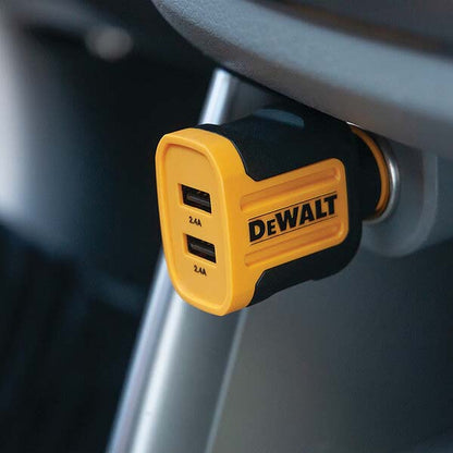 DeWalt 24W 2-Port Mobile USB Car Charger