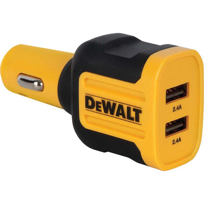 DeWalt 24W 2-Port Mobile USB Car Charger