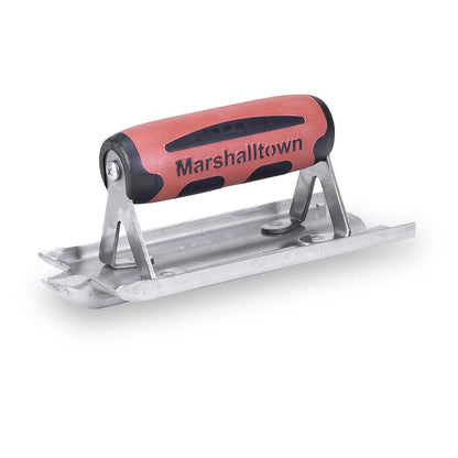 Marshalltown 6in x 3in Stainless Steal Concrete Hand Groover with DuraSoft Handle