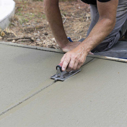 Marshalltown 6in x 3in Stainless Steal Concrete Hand Groover with DuraSoft Handle