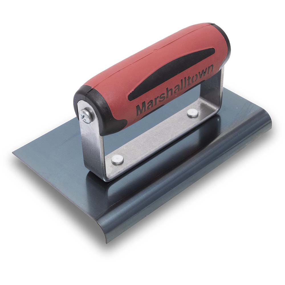Marshalltown 6in x 3in Straight End Blue Steel Edger with DuraSoft Handle