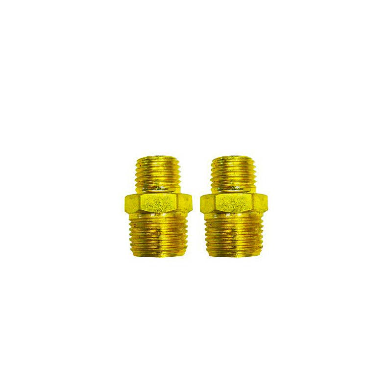 ROK 1/4in M x 3/8in M Hex Nipple - 2pk