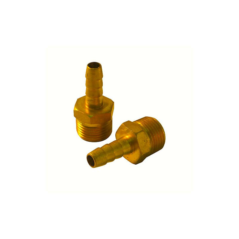 ROK 3/8in Male - 1/4in Hose Barbs - 2pk