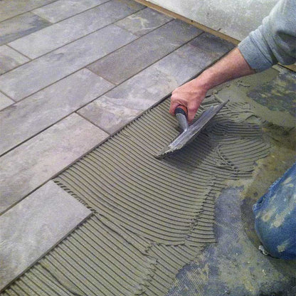 Marshalltown 1/4in x 1/4in x 1/4in Tri Square Standard Notched Trowel with DuraSoft handle