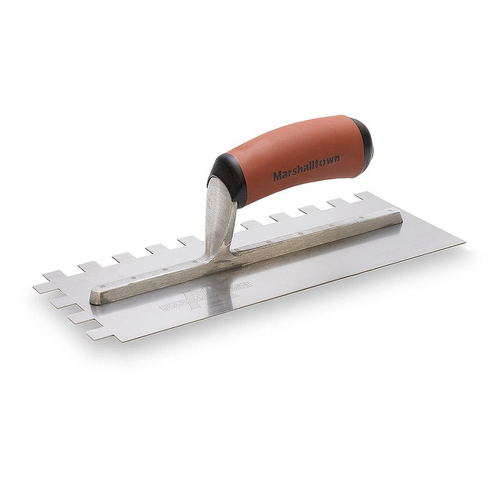 Marshalltown 1/2in x 1/2in x 1/2in Tri Square Standard Notched Trowel with DuraSoft handle
