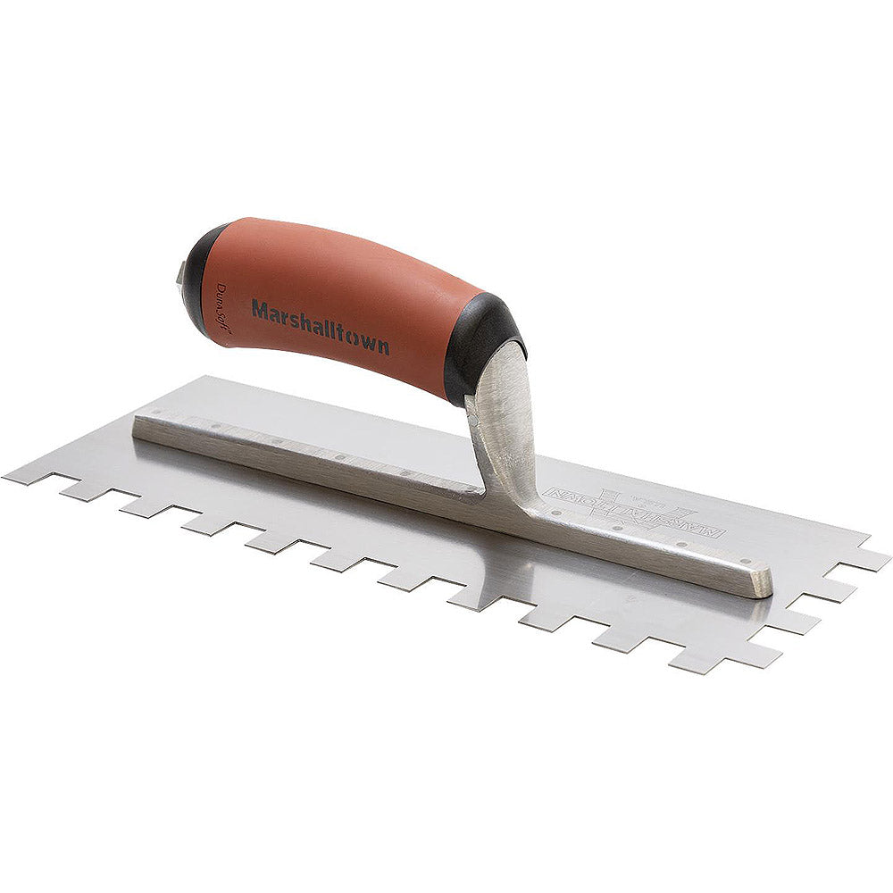 Marshalltown 1/2in x 1/2in x 1/2in Tri Square Standard Notched Trowel with DuraSoft handle