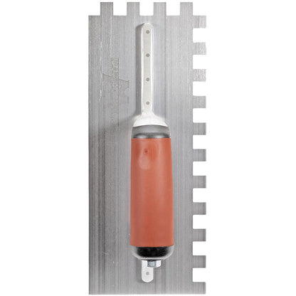 Marshalltown 1/2in x 1/2in x 1/2in Tri Square Standard Notched Trowel with DuraSoft handle