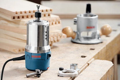 Bosch 1617EVS 2-1/4 HP Electronic Fixed-Base Router working