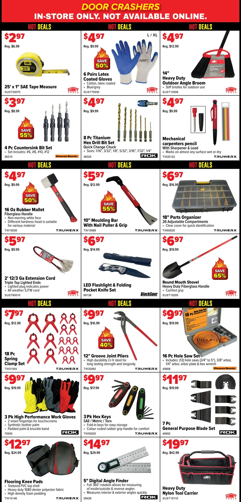 Summit Tools early Black Friday sale, October 22–24, 2026 — door crashers