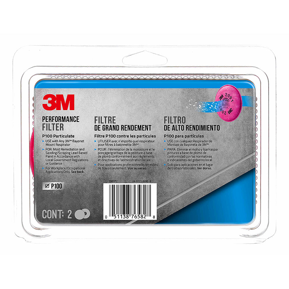 3M P100 Particulate Filters - 4pk