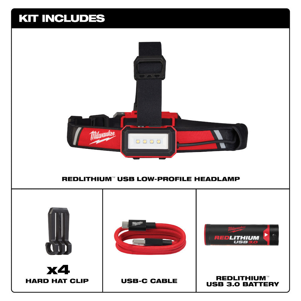 Milwaukee 2115-21 REDLITHIUM USB Low-Profile Headlamp