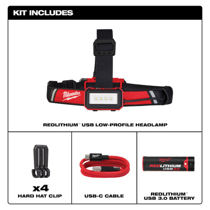 Milwaukee 2115-21 REDLITHIUM USB Low-Profile Headlamp