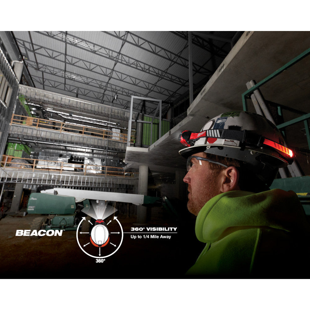 Milwaukee 2116-21 REDLITHIUM USB BEACON 600 Lumen Hard Hat Light