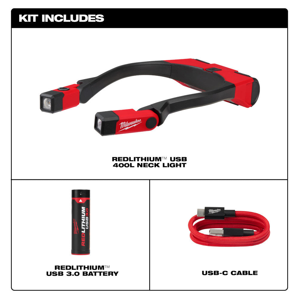 Milwaukee 2117-21 REDLITHIUM USB 400 Lumen Neck Light