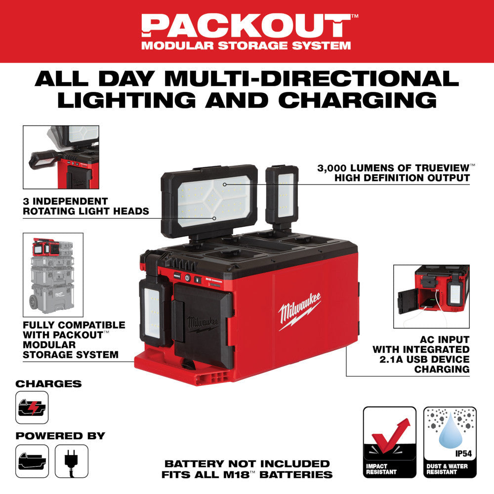 Milwaukee 2357-20 M18 PACKOUT Light/Charger (Tool Only)