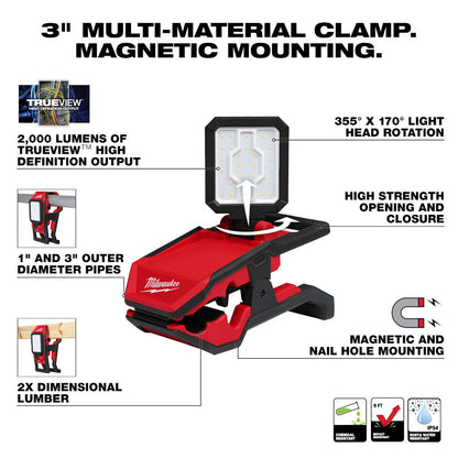Milwaukee 2358-20 M18 ROVER LED Clamping Flood Light (Tool Only)
