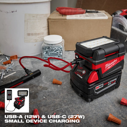 Milwaukee 2359-20 M18 ROVER LED Compact Folding Flood Light with USB Charging (Tool Only)