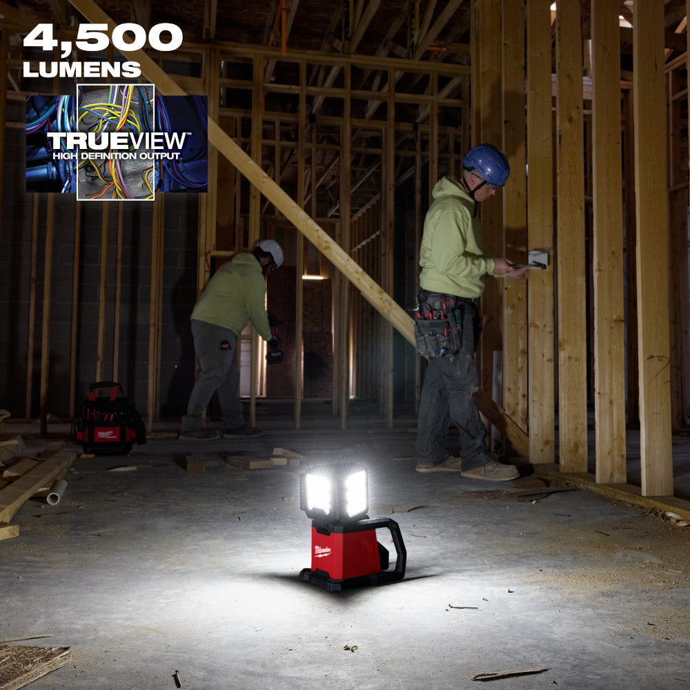 Milwaukee 2368-20 M18 ROVER 4500 Lumen Dual Power Triple-Panel Flood & Area Light (Tool Only)