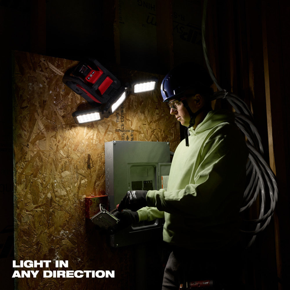 Milwaukee 2368-20 M18 ROVER 4500 Lumen Dual Power Triple-Panel Flood & Area Light (Tool Only)