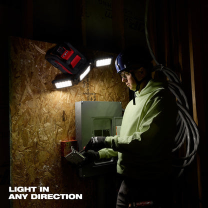Milwaukee 2368-20 M18 ROVER 4500 Lumen Dual Power Triple-Panel Flood & Area Light (Tool Only)