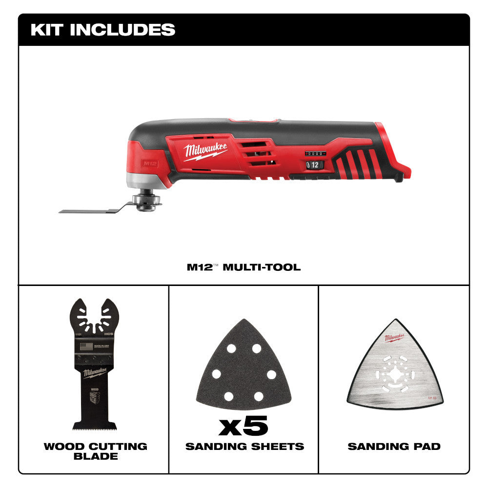 Milwaukee 2426-20 M12 Multi-Tool (Tool Only)