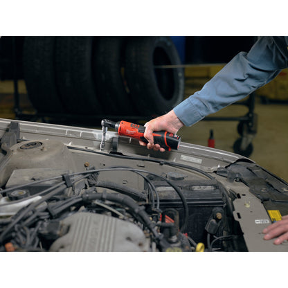 Milwaukee 2457-20 M12 Cordless 3/8 inch Ratchet tightening a bolt on a car (battery sold separately)
