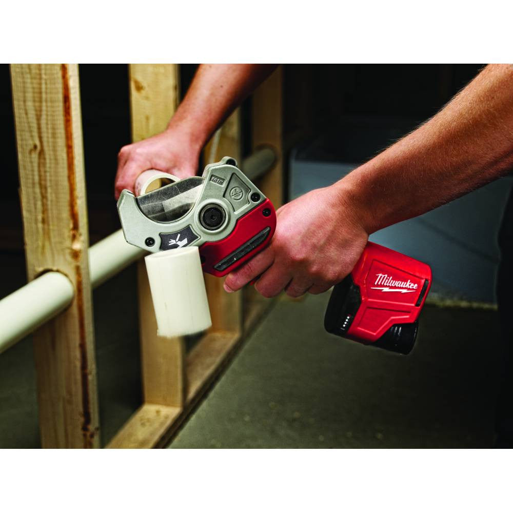Milwaukee 2470-20 M12 Plastic Pipe Shear cutting PVC pipe (battery sold separately)