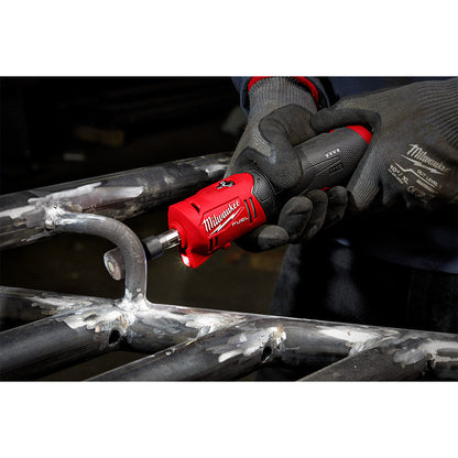 Milwaukee 2486-20 M12 FUEL 1/4 inch Straight Die Grinder grinding pipe welds (battery and attachments sold separately)
