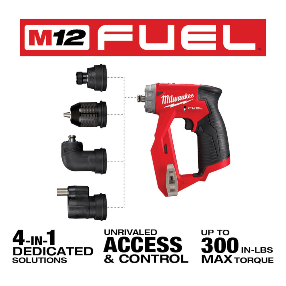 Milwaukee 2505-20 M12 FUEL Brushless 4-In-1 Installation 3/8 inch Drill Driver (Tool Only)