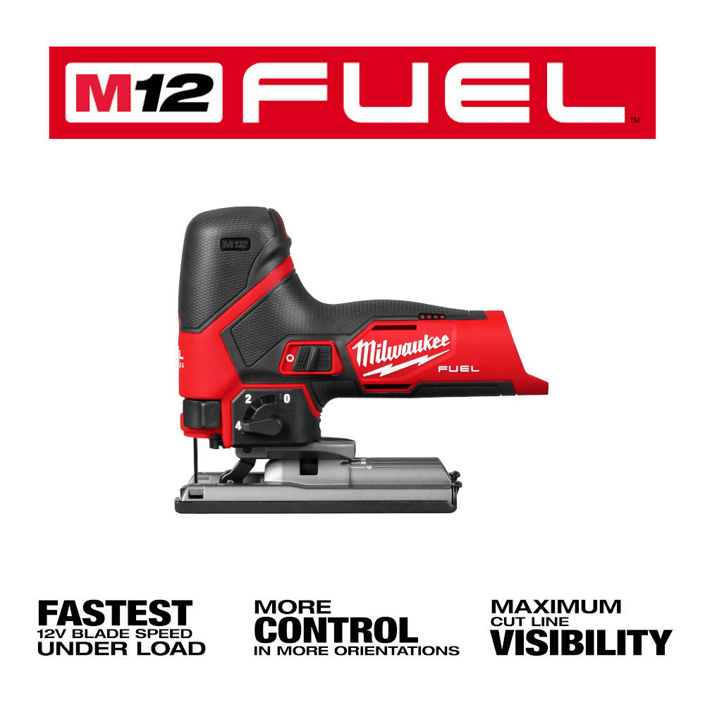 Milwaukee 2545-20 M12 FUEL Cordless Brushless Barrel Grip Jig Saw (Tool Only)