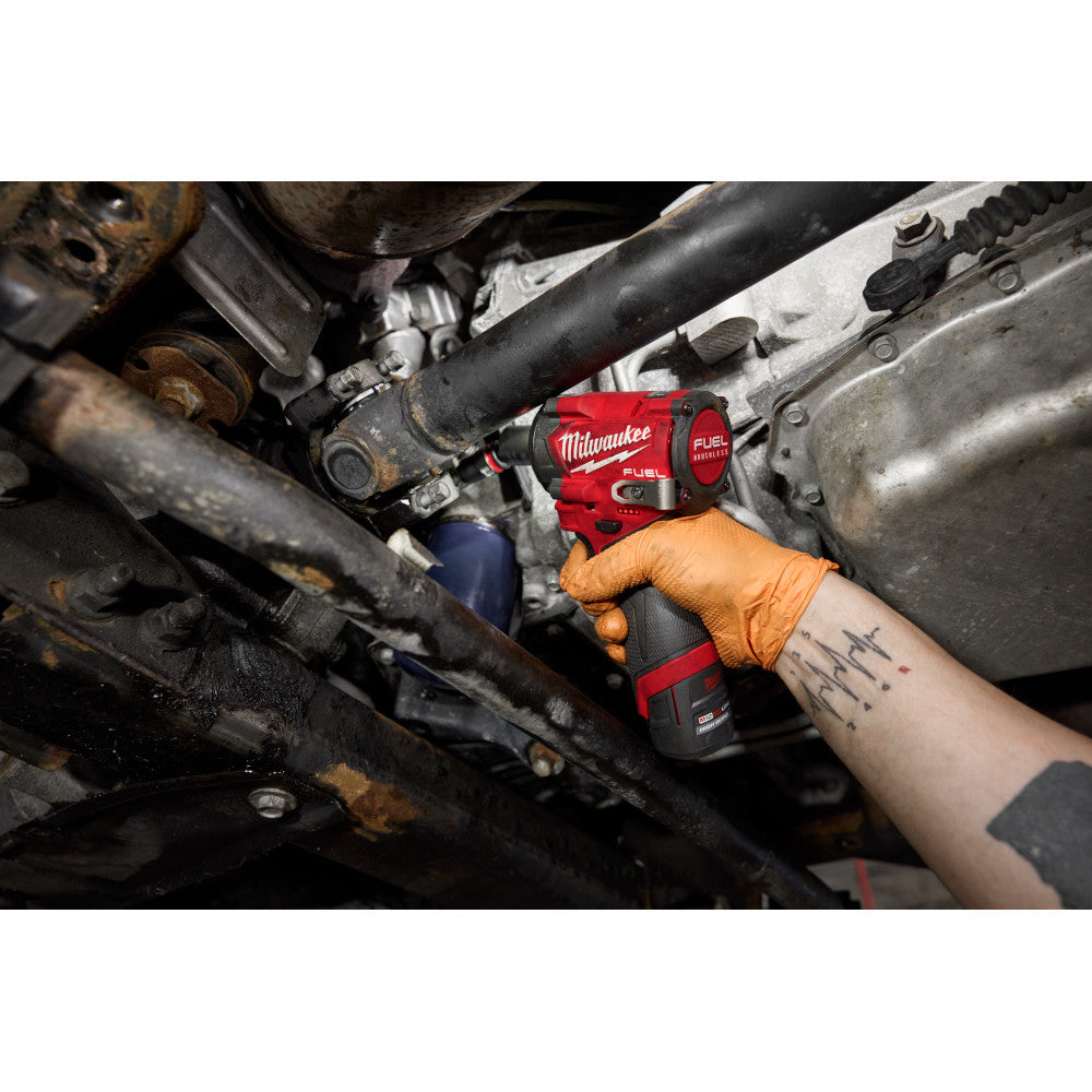 Milwaukee 2562-20 M12 FUEL Cordless Brushless 3/8 Inch Stubby Impact Wrench (Tool Only)