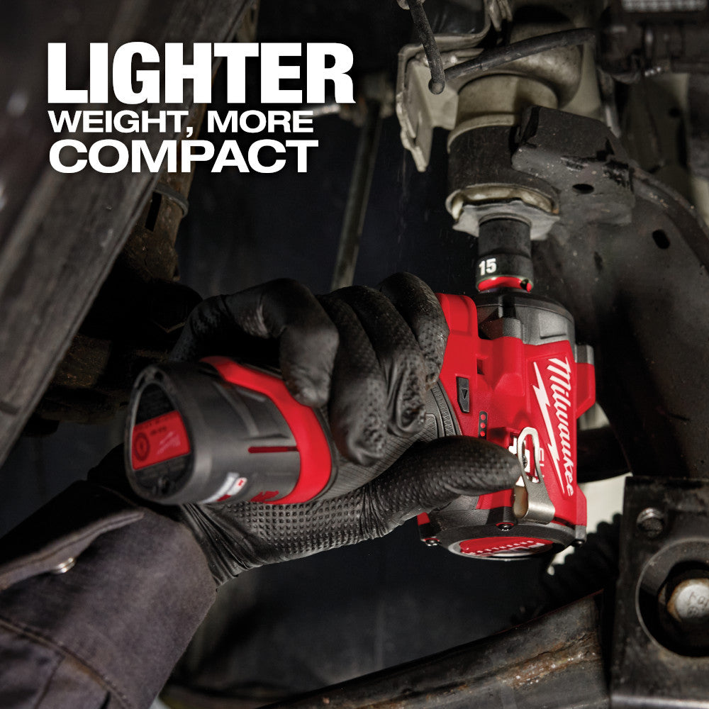 Milwaukee 2563-20 M12 FUEL Cordless Brushless 1/2 Inch Stubby Impact Wrench (Tool Only)