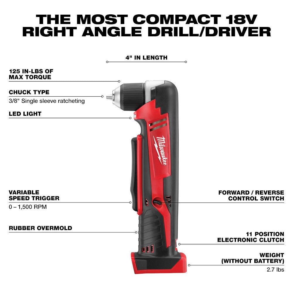 Milwaukee 2615-20 M18 Right Angle Drill (Tool Only)