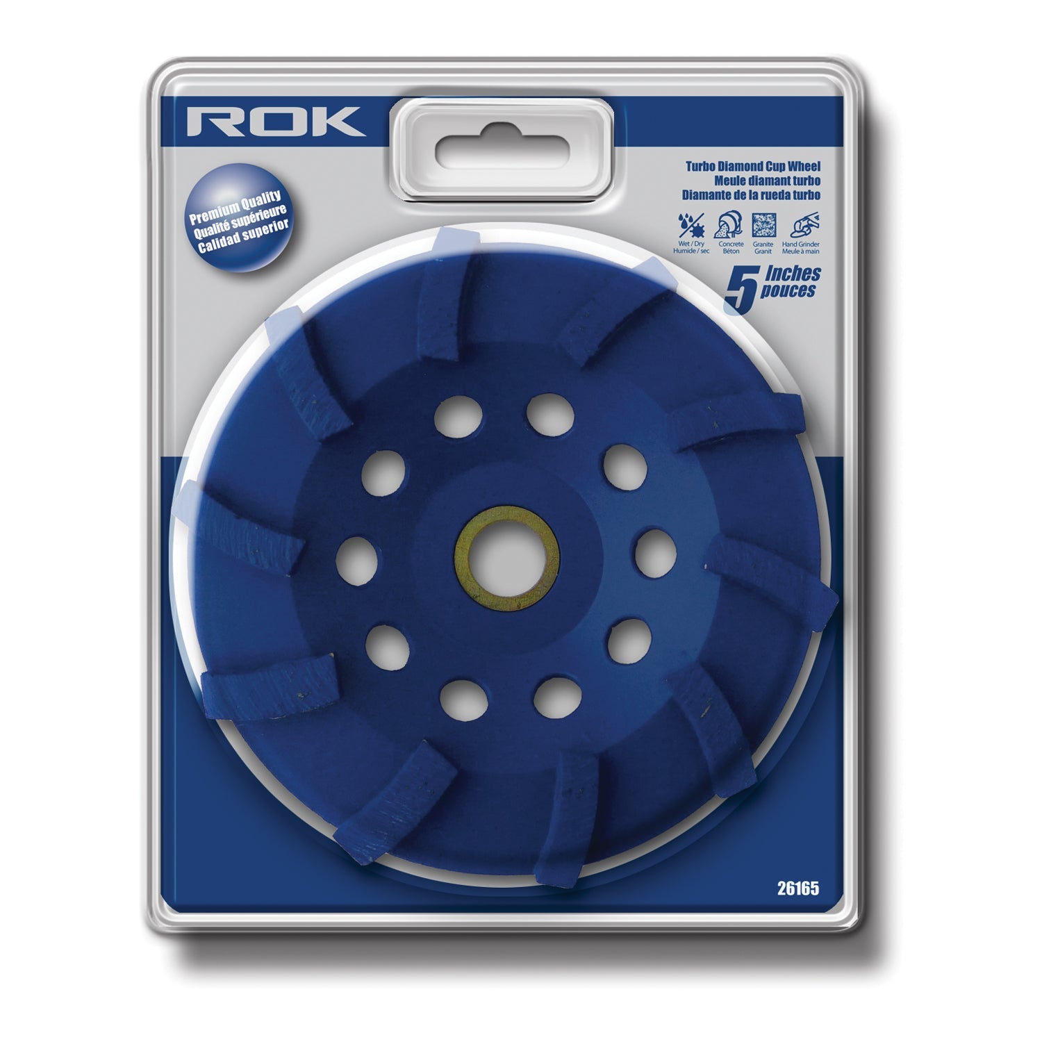 ROK 5in Turbo Diamond Cup Wheel - Pro Series