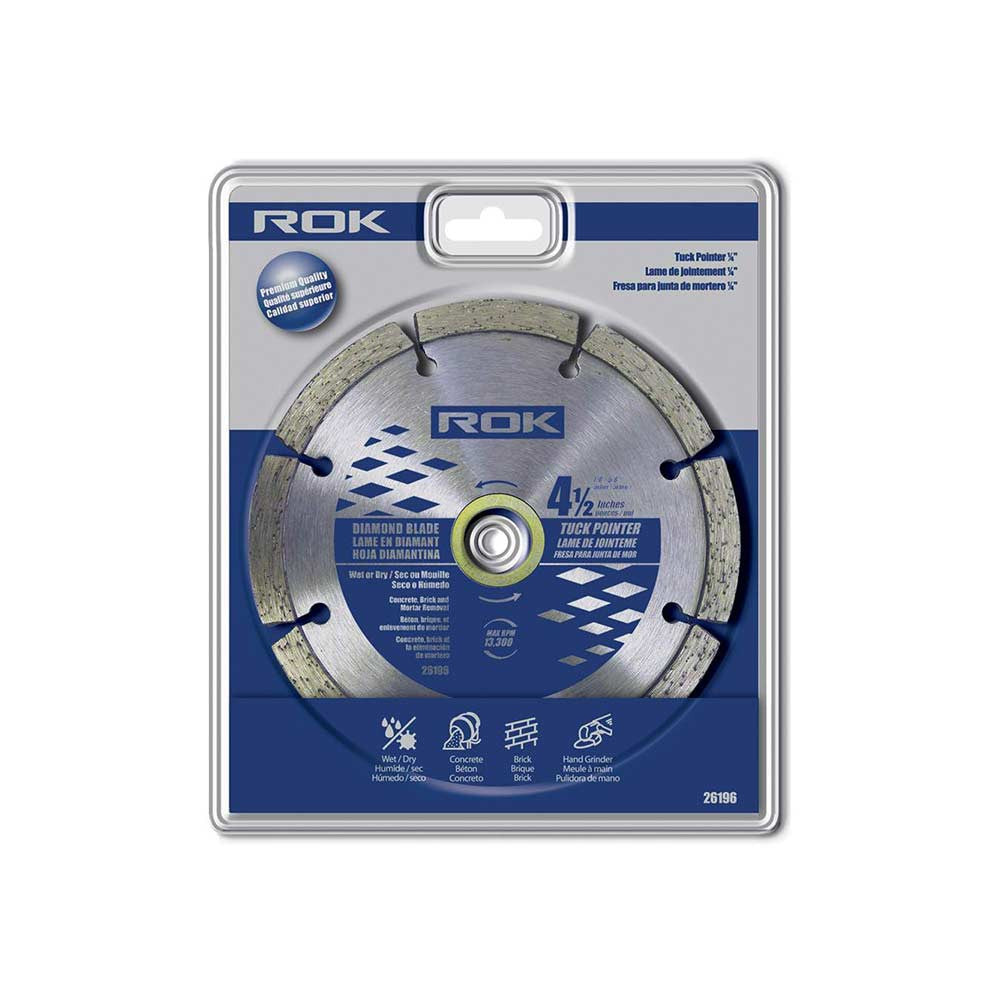 ROK 26196 4-1/2 inch Tuck Pointer Diamond Blade - Pro Series