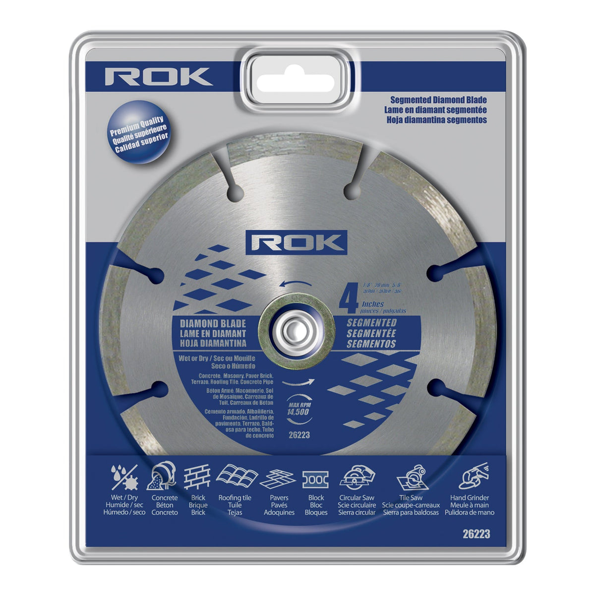 ROK 4in Segmented Diamond Blade - Pro Series