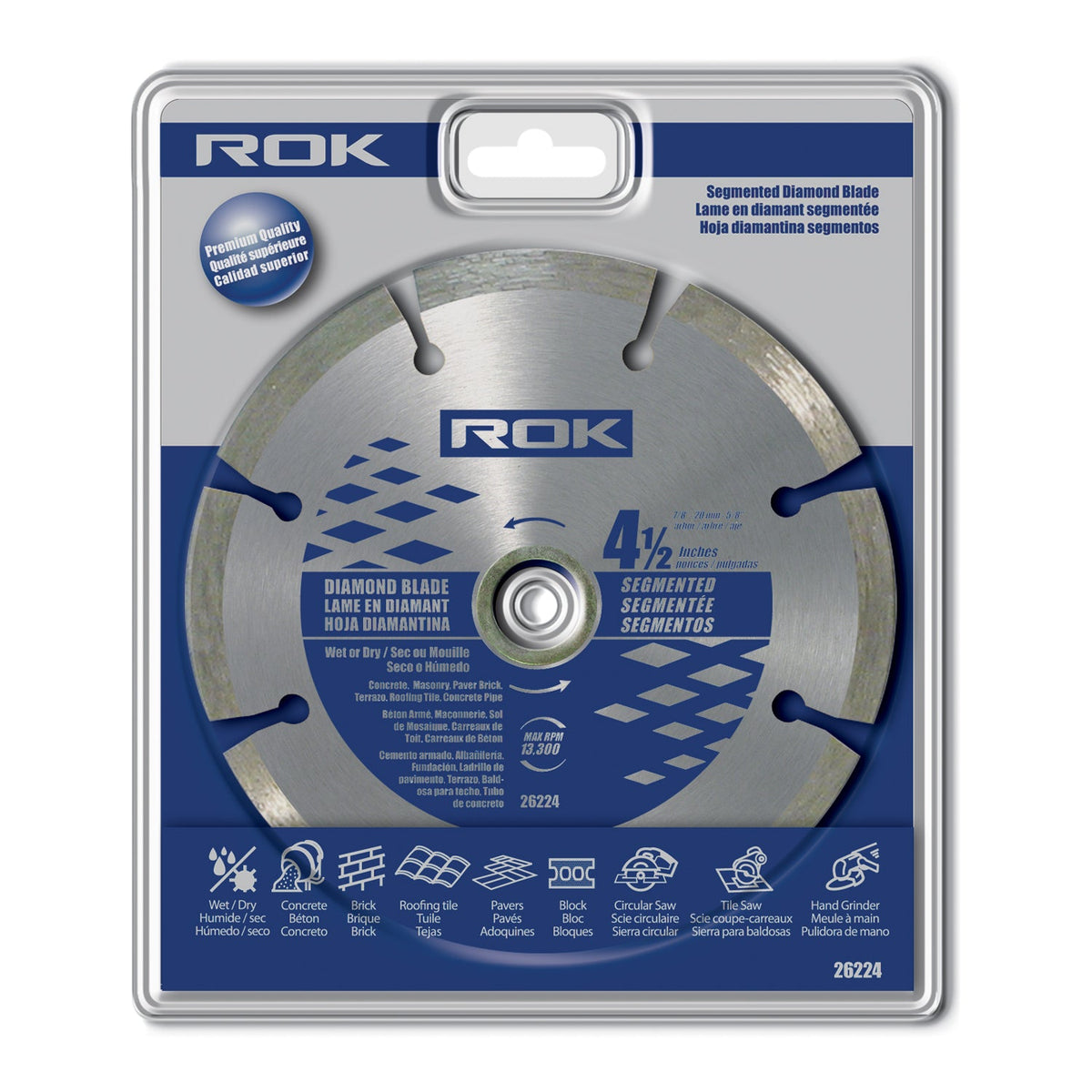 ROK 4-1/2in Segmented Diamond Blade - Pro Series