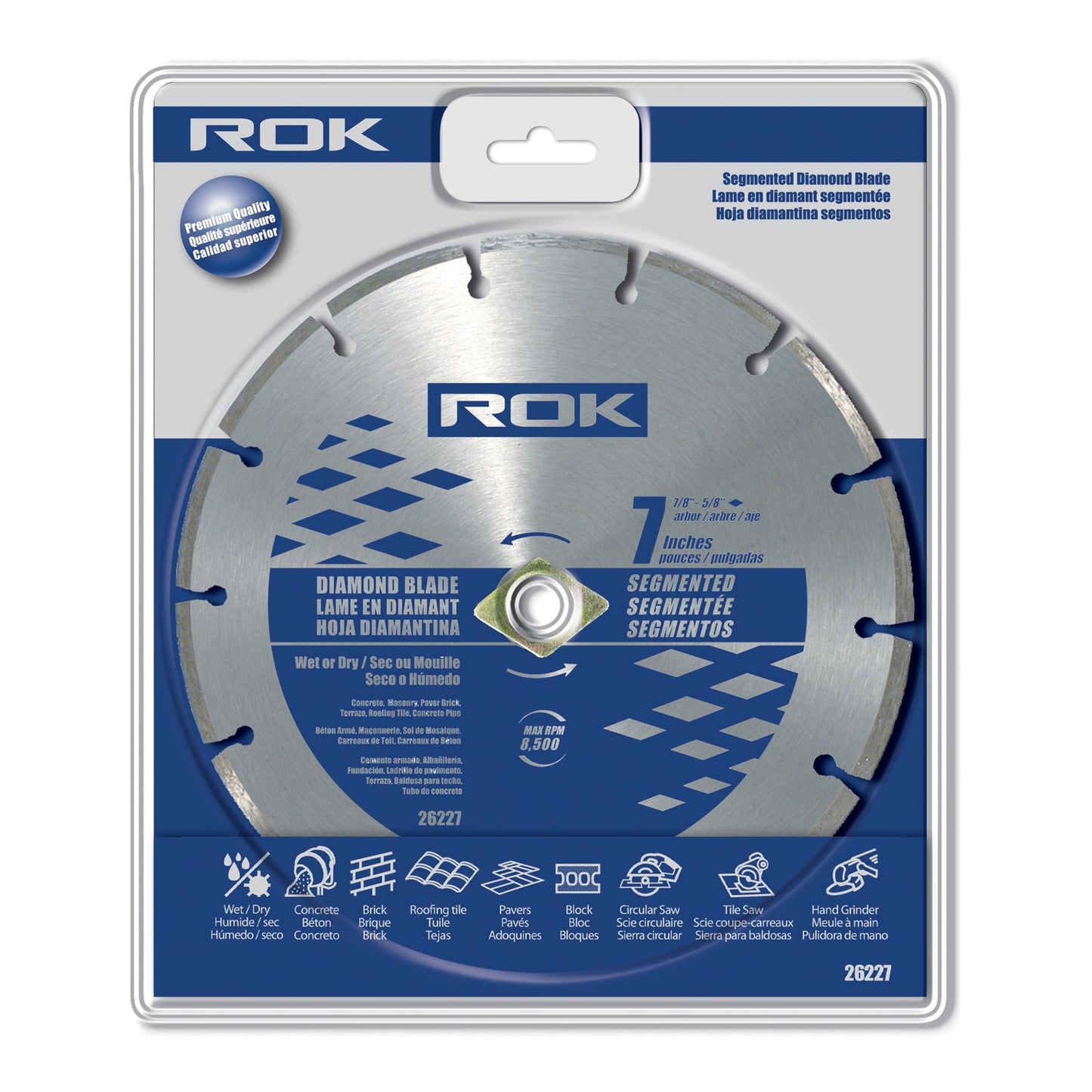 ROK 7in Segmented Diamond Blade - Pro Series