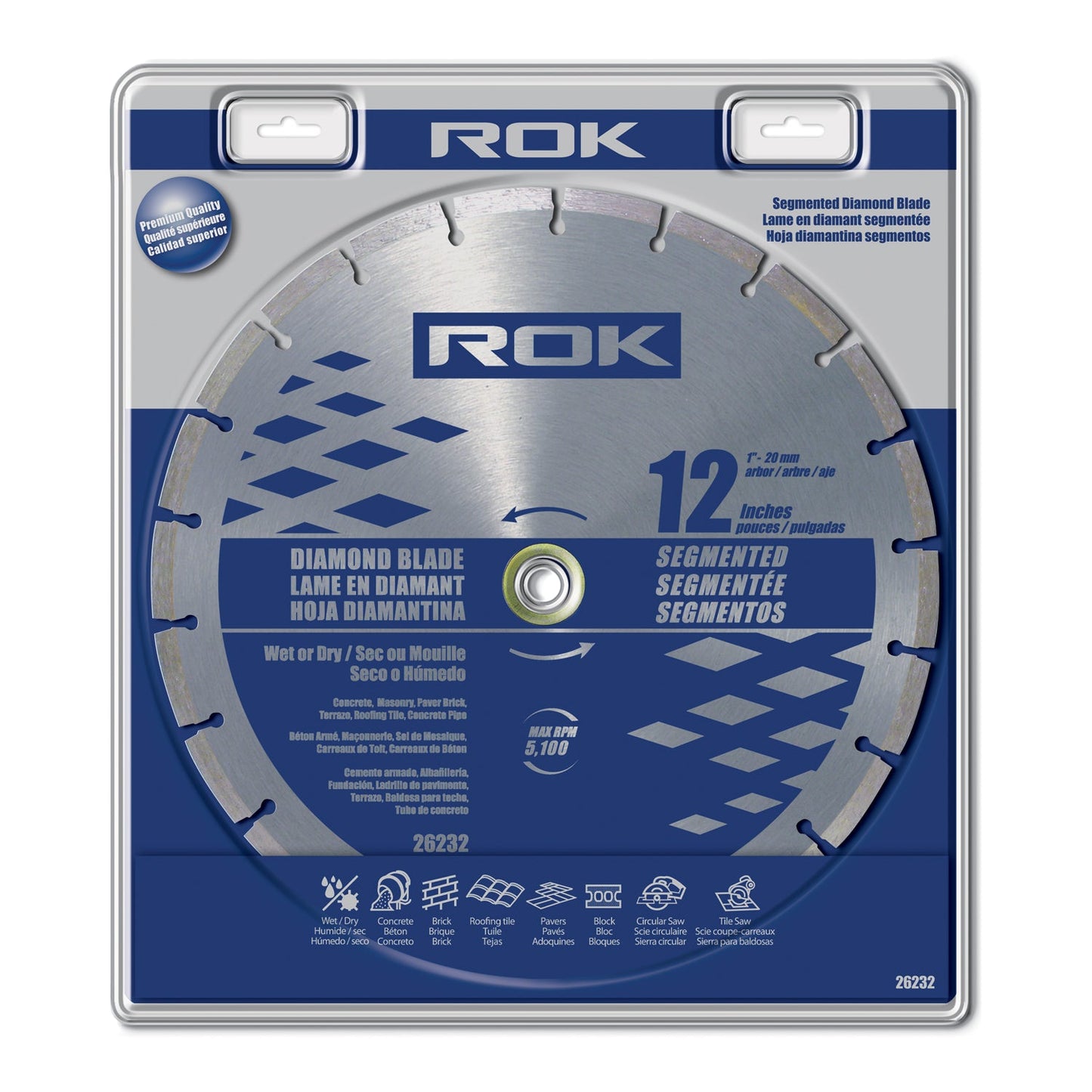 ROK 12in Segmented Diamond Blade - Pro Series