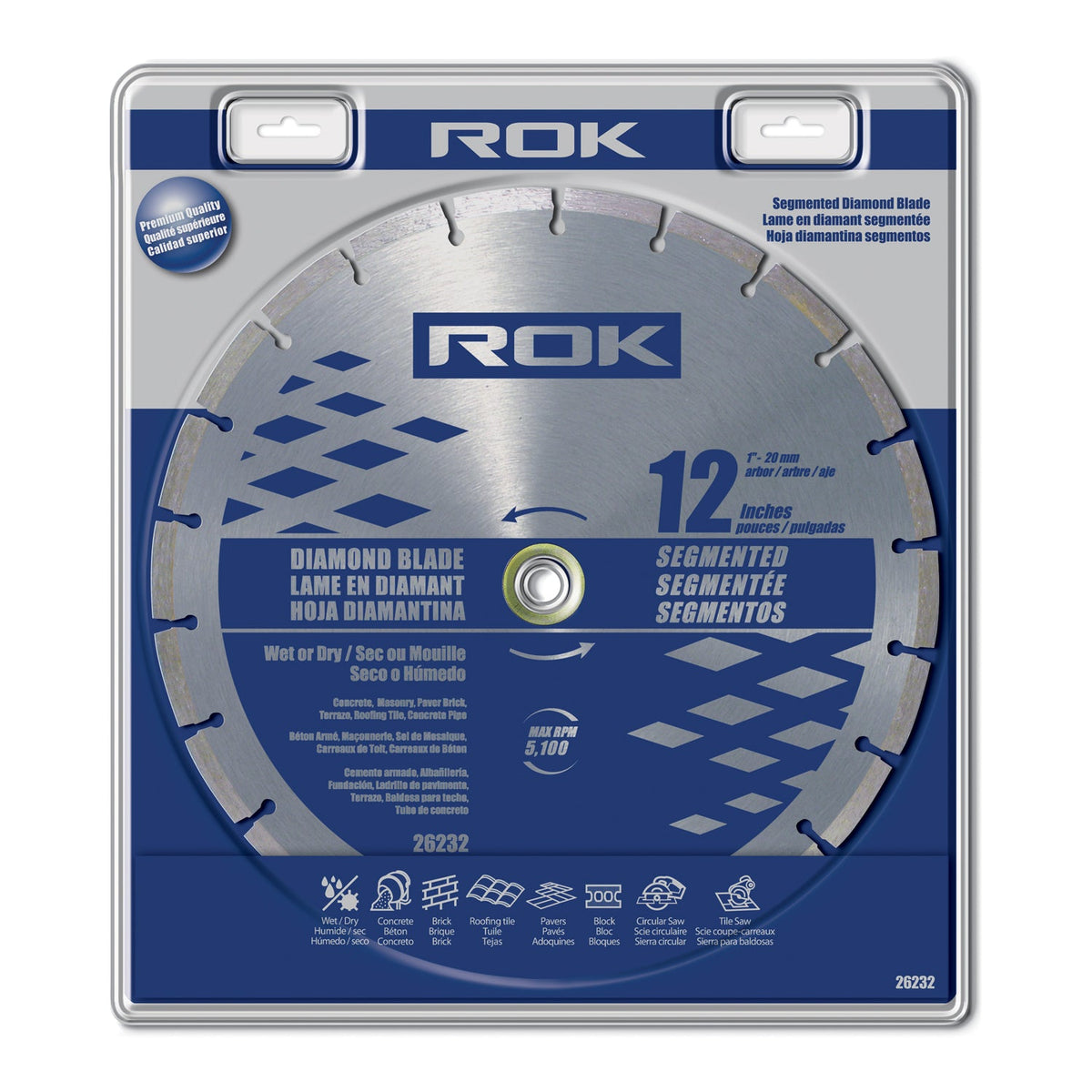 ROK 12in Segmented Diamond Blade - Pro Series