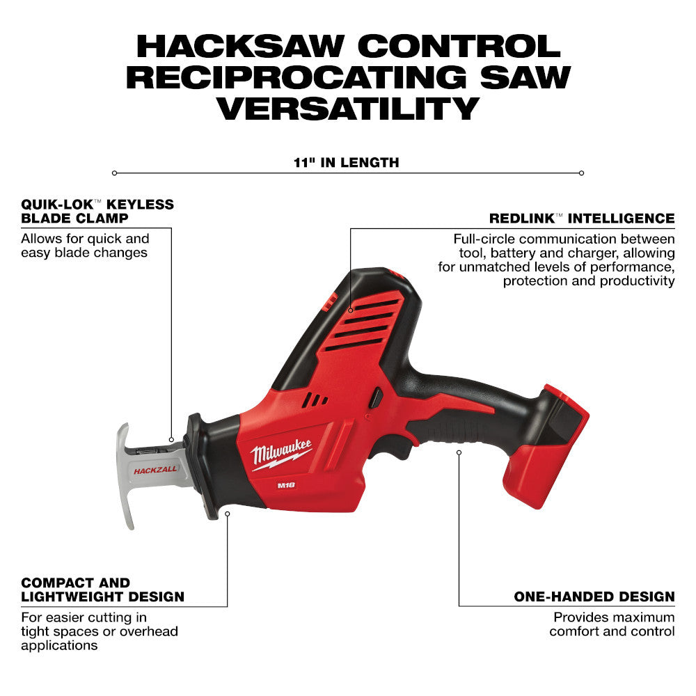 Milwaukee 2625-20 M18 HACKZALL Reciprocating Saw (Tool Only)