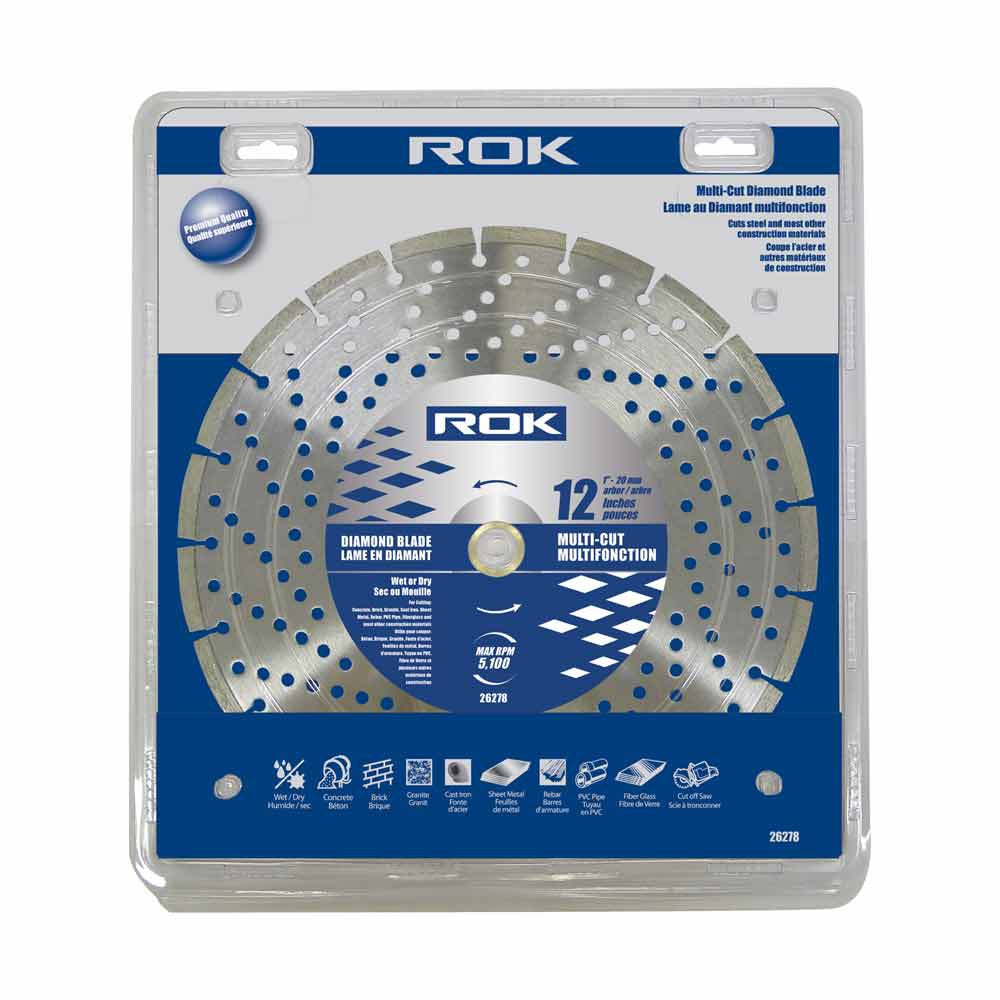 ROK 26278 12 Inch Multi-Cut Diamond Blade - Pro Series