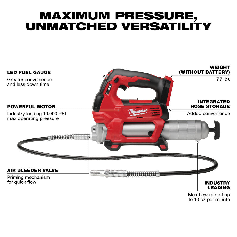 Milwaukee 2646-20 M18 2-Speed Grease Gun (Tool Only)