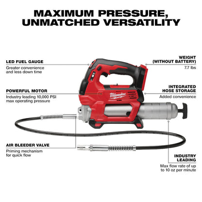 Milwaukee 2646-20 M18 2-Speed Grease Gun (Tool Only)