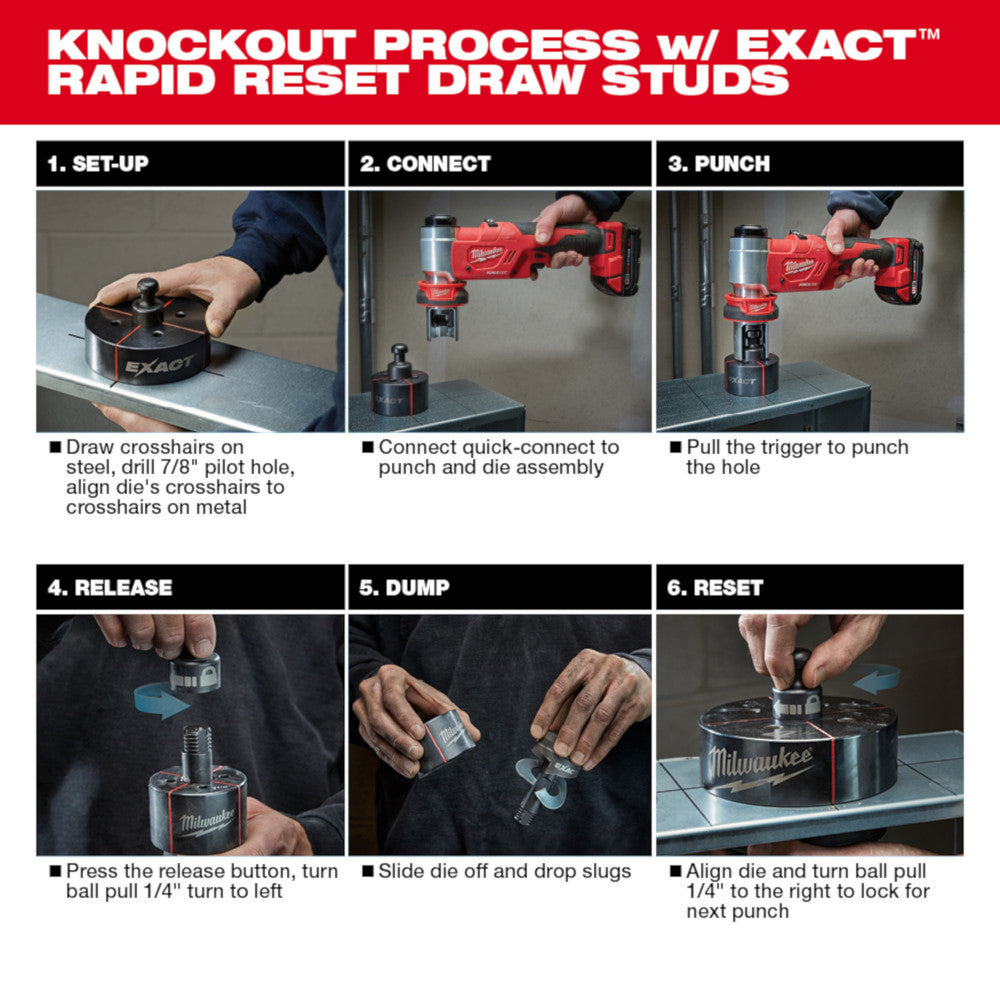 Milwaukee 2677-23 M18 FORCE LOGIC Cordless 6T 1/2 inch - 4 inch Knockout Tool Kit