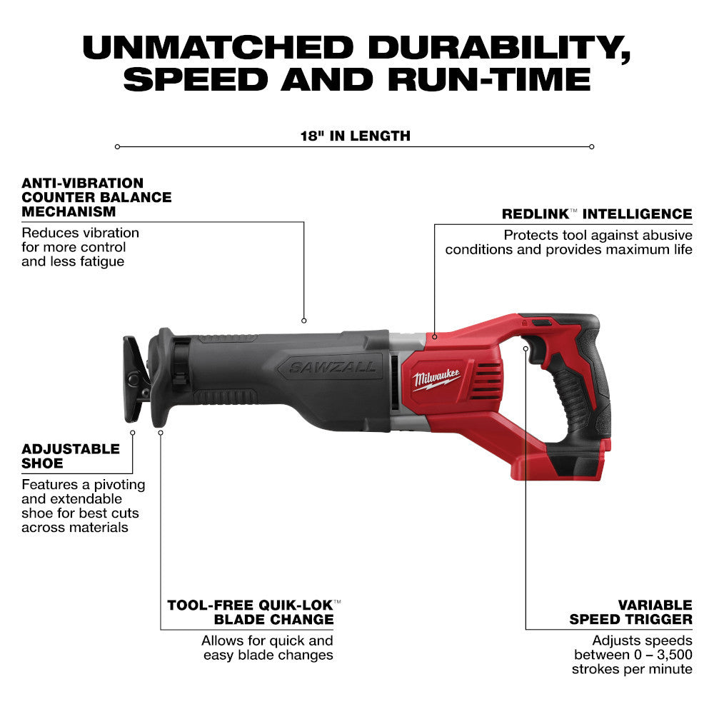 Milwaukee 2696-262 M18 Cordless 6pc Combo Kit