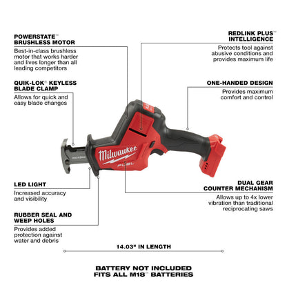 Milwaukee 2719-20 M18 FUEL HACKZALL Reciprocating Saw (Tool Only)