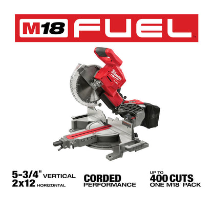 Milwaukee 2734-20 M18 FUEL 10 Inch Dual Bevel Sliding Compound Mitre Saw (Tool Only)
