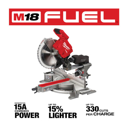 Milwaukee 2739-20 M18 FUEL Cordless Brushless 12 inch Dual Bevel Sliding Compound Miter Saw with ONE-KEY (Tool Only)