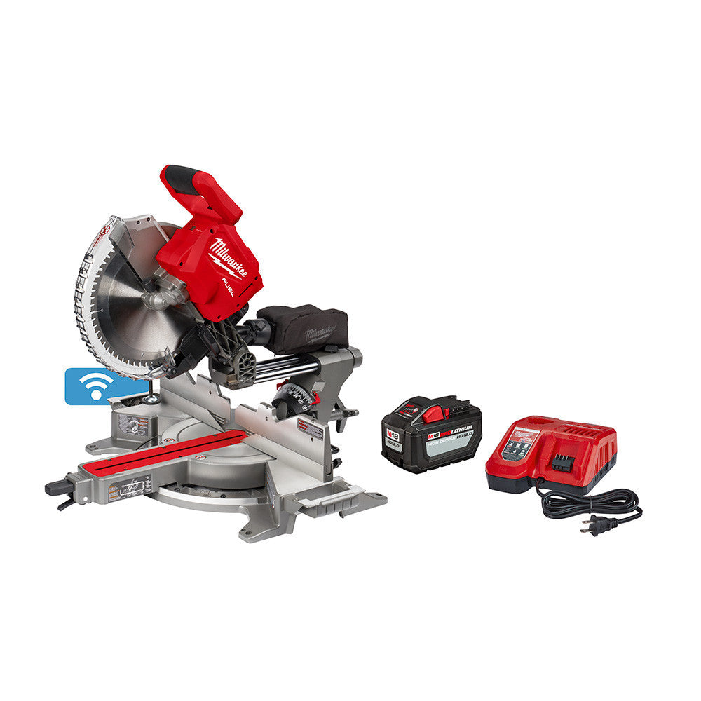 Milwaukee 2739-21HD M18 FUEL Cordless Brushless 12 Inch Dual Bevel Sliding Compound Mitre Saw with ONE-KEY Kit